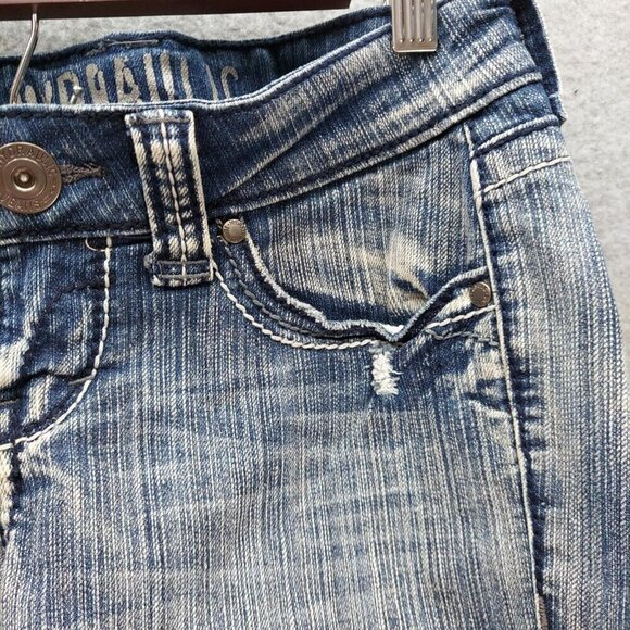 Hydraulic Bailey Straight Leg Heavy Stitch Stretch CROP Jeans Women's Size 3/4 - Picture 5 of 7